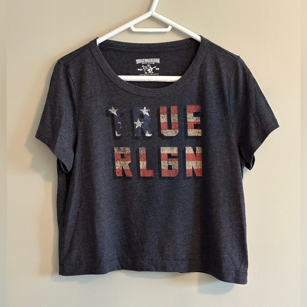 True Religion Dark Gray Graphic T-Shirt